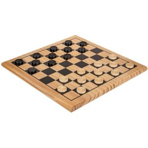 Houten damspel met damstukken en bord 28 x 28 cm - Denkspellen - Dammen