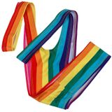 Mankini onderbroek - Gay Pride/regenboog thema kleuren - polyester - in kadoverpakking - Verkleed