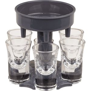 Shotglas Dispenser - Bartools - Met 6 shotglazen - Kado