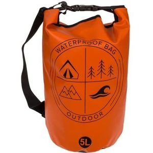 Out of the blue Ootb Waterdichte outdoor rugzak, oranje, 5 l, waterdichte rugzak met rolsluiting, voor dames en heren, beschermt de inhoud tegen regen, sneeuw, vuil, stof en zand, L