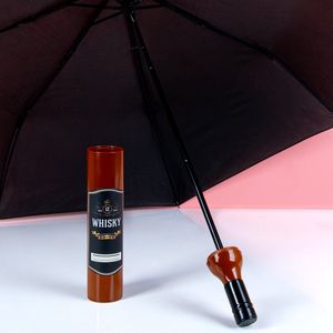 Vouwparaplu Whiskeyfles Ø90cm zwart Polyester Merkloos Paraplu