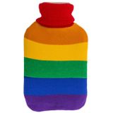 Kruik met zachte hoes - 1.7L inhoud - Warmwaterkruik - Regenboog hoes - Regenboog kruik - Pride LGBTQ