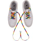 Pride schoenveters - Regenboog schoenveters -140cm - inclusiviteit- LGBTQ+ gemeenschap-cadeau voor pride-regenboog schoenveters -originele schoenveters -originele feestcadeau-schoenveters – veters -feestveter