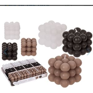 3 stuks bubble kaars - in 3 kleuren - kerst cadeau - kaarsen - bubble - wit - zwart - bruin