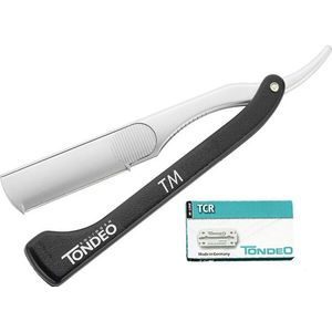 Tondeo Kapperaccessoires Cut-throat razor TM + 10 mesjes