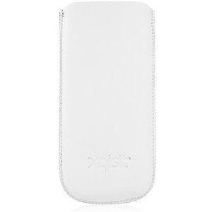 Xqisit Plain lederen case voor smartphones - Apple iPhone 5 / 5S / SE - wit