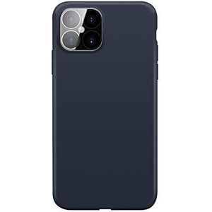 Xqisit iPhone 12 Pro Max siliconen hoes anti-backcover blauw