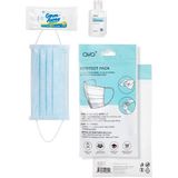 AVO+ - Protect Plus Pack - Gezichtsmasker Set - 3 x BFE Gelaatsmaskers - 5 Antibacteriële Handdoekjes - Handdesinfectiegel