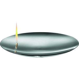 Mono Concave Olielamp in Geborsteld RVS - 26 cm - Geschikt voor Binnen & Buiten