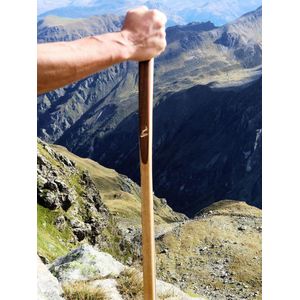 Gemse Wandelstab Type M 'HalfZware"" Walnoot / Gerookt eiken 125 cm