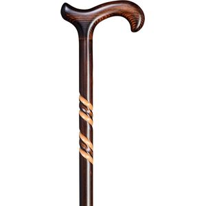 Gastrock - Houten Wandelstok - Bruin - Spiral-Derby - 94cm