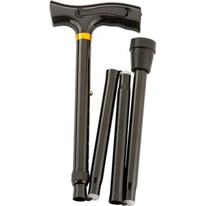 Gastrock - Opvouwbare Wandelstok - Zwart - Verstelbaar - Met Alarm en Licht