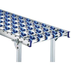Gura Lichte wieltjesbaan, met stalen frame en kunststof draagwieltjes, baanbreedte 500 mm, asafstand 75 mm, lengte 2 m