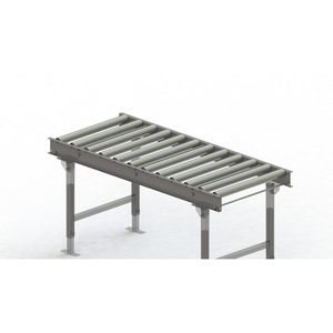 Gura Rollenbaan, stalen frame met stalen draagrollen verzinkt, baanbreedte 600 mm, asafstand 125 mm, lengte 1,5 m