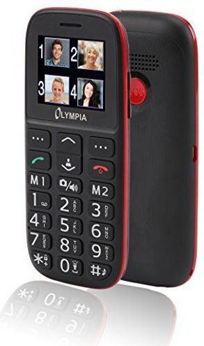 Olympia Bella 2G - Mobiele Telefoon - Zwart, Rood