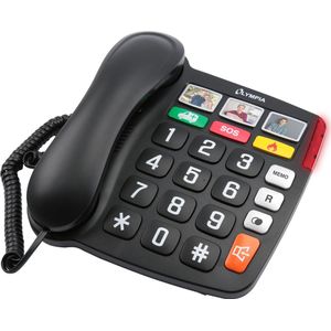 Olympia Mobiele telefoon vaste telefoon senioren extra grote keuzetoetsen hoortoestellen compatibel
