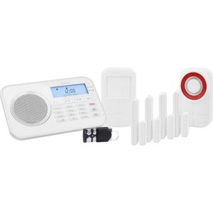 Olympia - Premium alarmsysteem set Protect 9878 GSM | alarmsysteem huis met buitensirene | draadloos alarmsysteem woning met app | Plug & Play tot 32 sensoren met GSM-module