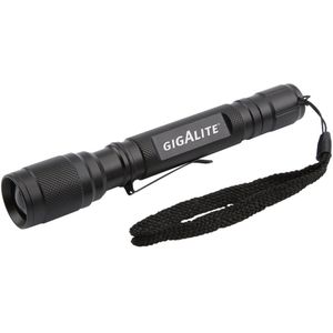 DMAX Gigalite Mini Flashlight TLG 201 - 5 Watt CREE-XTE LED - 200 lm/ 175 m - Uitschuifbaar focuser - IP44 Water- en stofdicht - Zaklamp met aluminium behuizing - Zwart