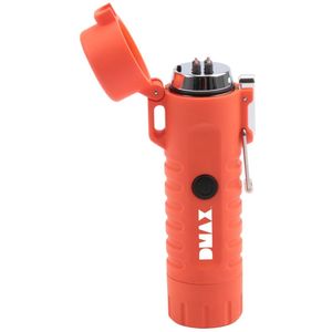 DMAX Flashlight ELG 102 - LED - 100 lm/ 25 m - IP56 Water- en stofdicht - Zaklamp met aansteker - Oplaadbaar - Oranje