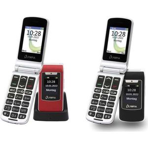 Olympia Style Duo 4G Senioren mobiele telefoon grote toetsen klaptelefoon zwart