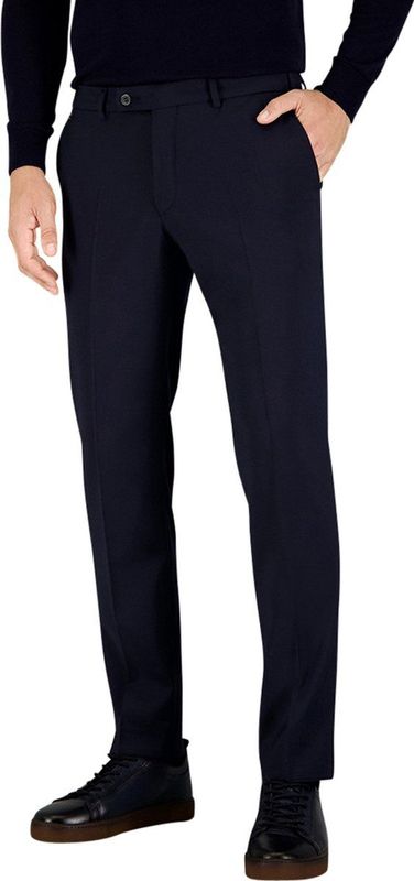 Gardeur - Broek - Donkerblauw - Polyester/Wol/Elastaan