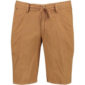 Gardeur - Jasper - Korte Broek - Effen Roestbruin - Katoen/Linnen