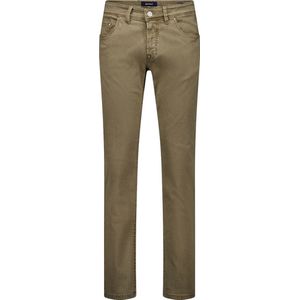Gardeur Sandro jeans bruin slim fit effen katoen