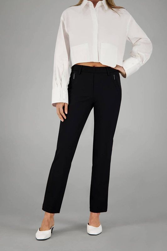 Gardeur - Slim Fit Broek - Zwart - Dames - Polyamidemix