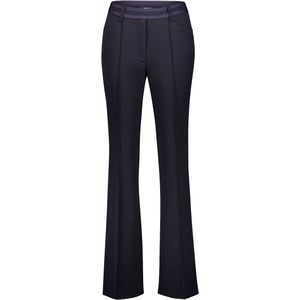 Gardeur - Flared Broek - Donkerblauw - Polyamide - Elastische Tailleband