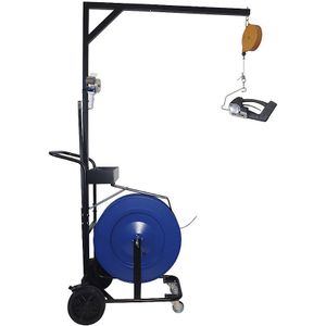 Abrollwagen BW-XL, für Kunststoffbänder aus PET & PP mit Kern-Ø 406 mm, B 800 x T 650 x H 2210 mm, Stahl