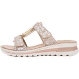 Ara - TAMPA - Slippers - Zandkleur/Zilverkleur - Sleehak - Klittenbandsluiting