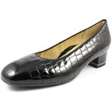 Ara - Pumps - Zwart - Reptielenreliëf - Blokhak