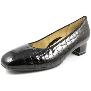 Ara - Pumps - Zwart - Blokhak - Glanzend Detail