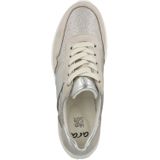 ARA - Sneakers Laag - Lichtbeige / Grijs / Zilver - Leer / Suède