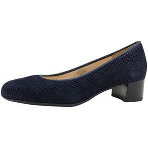DREAM PAIRS Vrouwen Coco Hoge Hakken Chunky Block Pumps Puntige Gesloten Teen Enkelband Jurk Schoenen, Zwart/Suede, 39.5 EU