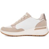 Ara - Garda - Sleehaksneaker - Lichtbeige/Wit - Verwisselbaar Voetbed