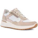 Ara - Garda - Sleehaksneaker - Lichtbeige/Wit - Verwisselbaar Voetbed