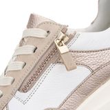 Ara - Garda - Sleehaksneaker - Lichtbeige/Wit - Verwisselbaar Voetbed