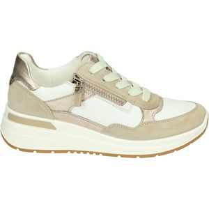 Ara - Garda - Sleehaksneaker - Lichtbeige/Wit - Verwisselbaar Voetbed