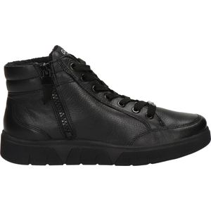 Ara - Hoge Veterschoenen - Enkellaarsjes - Zwart - Comfort Schoenen Met Rits
