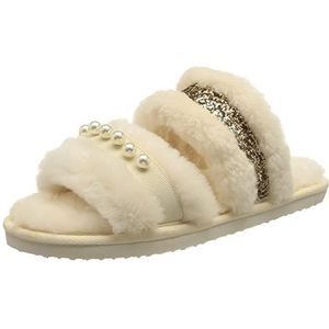 ara Dames Cosy Pantoffels, gebroken wit, 39 EU