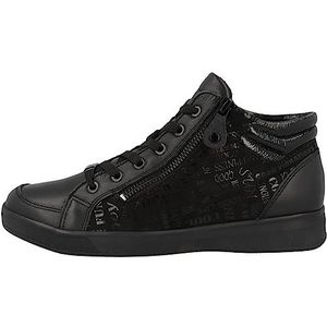 ARA Dames Rome Mid-Cut Sneaker, zwart, 43 EU, zwart, 43 EU