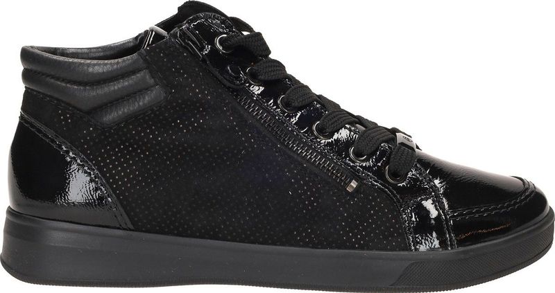 Ara - 1244499 - Veterlaarzen - Zwart - Leer en Suède - Wijdte G