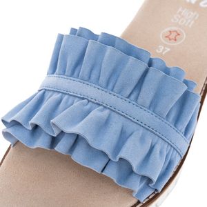 Ara - KENT - Slippers - Azuurblauw - Geplooide Bandage