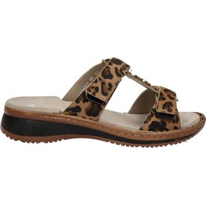 Ara - Hawaii - Slippers - Panter Print - Leer - Verstelbare Banden