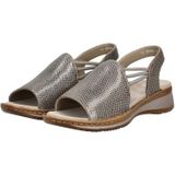 Muiltjes - Leer - Glad Leer - Open Toe - Middelhoge Hak