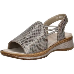 Muiltjes - Leer - Glad Leer - Open Toe - Middelhoge Hak