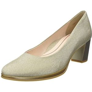 ara Orly Pumps voor dames, pumps met glitterdetails, synthetisch, elegant, klassiek, effen orly, zwart, champagne, 38 EU