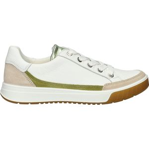 Ara - Rom 2.0 - Dames Sneaker - Wit Groen - Leer - HighSoft Voetbed