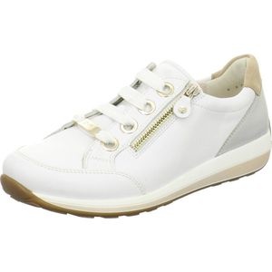 ARA Osaka Lace-up LowCut voor dames, Wit Wit Wit Goud Camel 79, 7 UK Wide